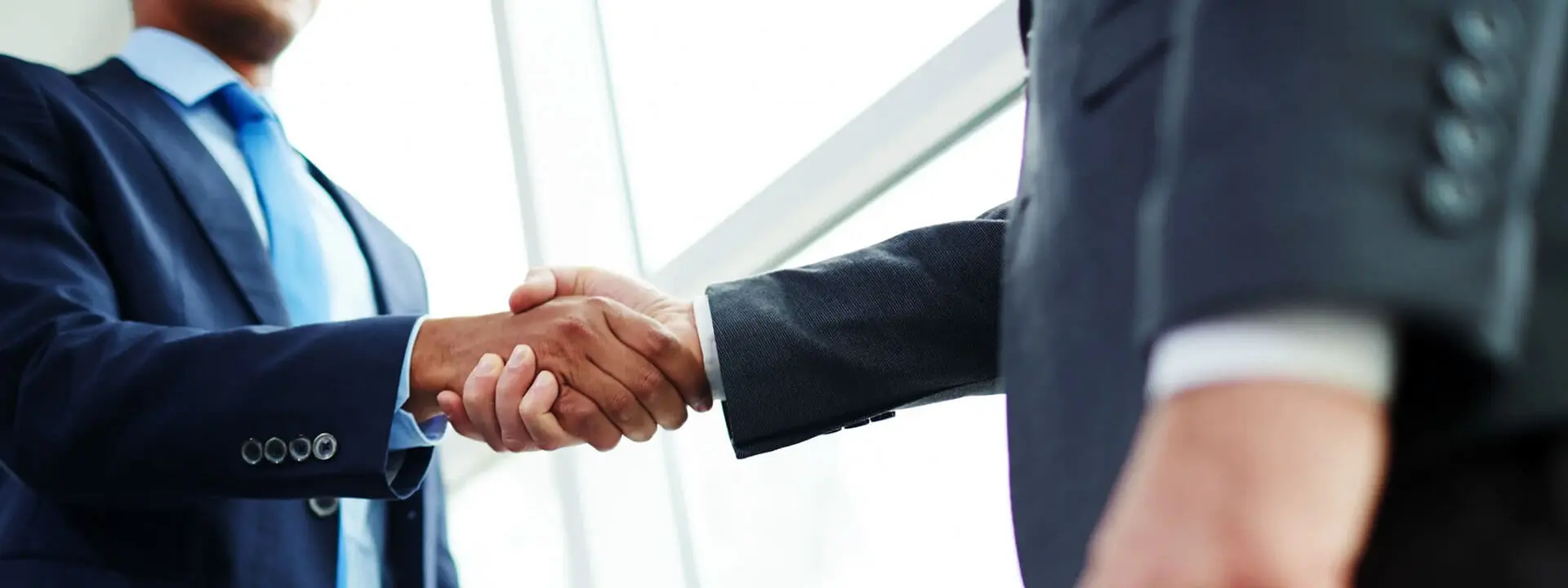 business background of businessman having handshaking